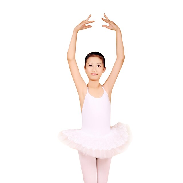  Kid's Polyester Performance Ballet Dance Leotard With Tutu Skirt