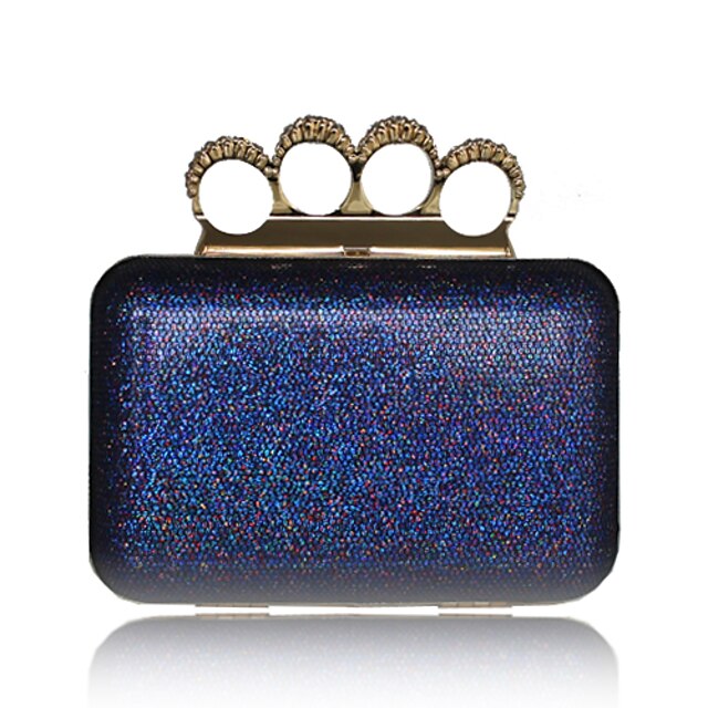  Sparkling Glitter Shell With Rhinestone Evening Bag Handbag Purse Clutch