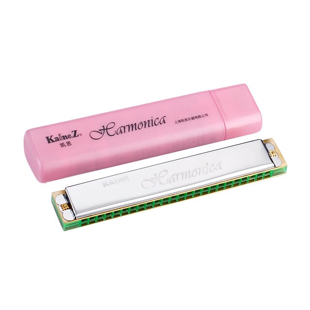  Kaine - (K2420) Tremolo Harmonica C key/24 Holes/24 Tones with Pink Box