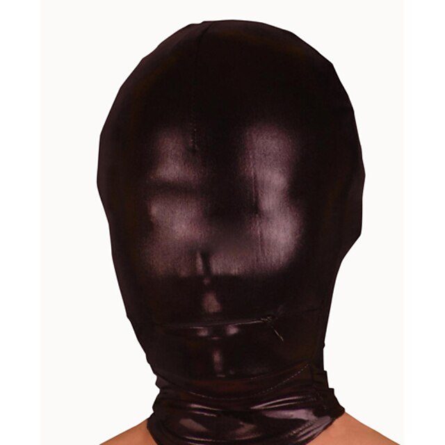  Maske Ninja Zentai Cosplay-kostymer Svart Ensfarget Maske Spandex Herre / Dame Halloween / Høy Elastisitet