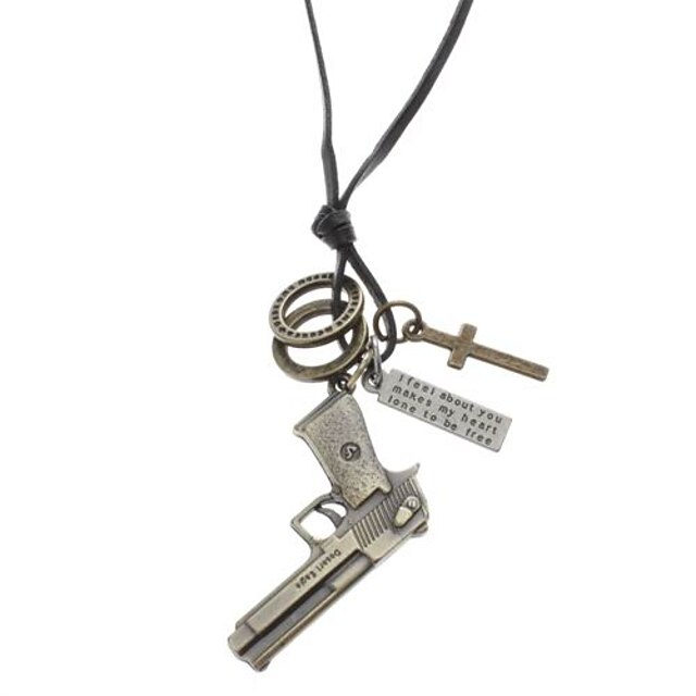  Ожерелье Ожерелья с подвесками Бижутерия Повседневные Крестообразной формы Сплав Медь Мужчины Подарок Медный