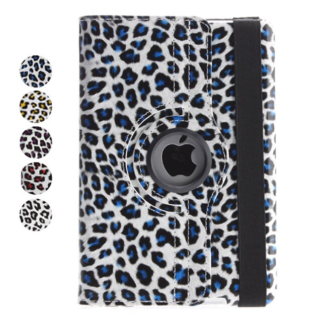  PU-Läderfodral med Leopardmönster och Stativ för iPad mini (Blandade färger)