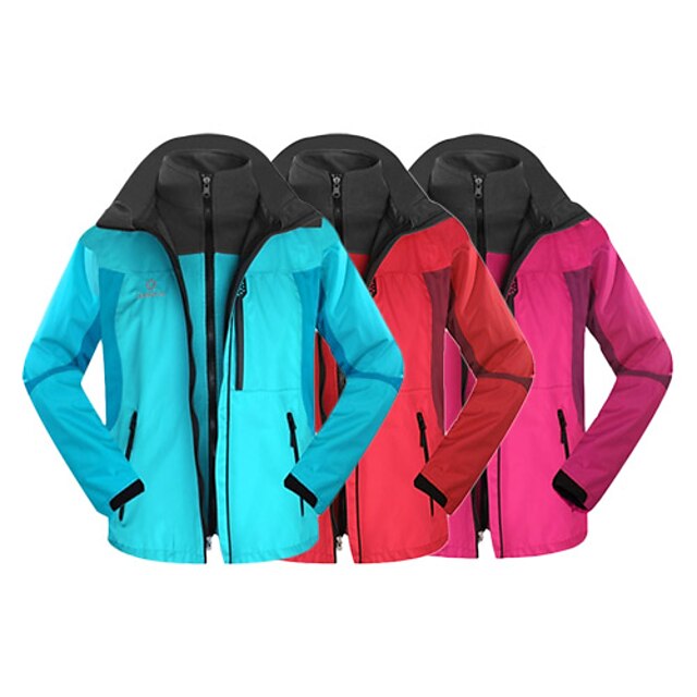  INBIKE 3-in-1 ciclismo femminile calda giacca in poliestere + pile antivento (2 pz) i0211 blu, rosso, fucsia