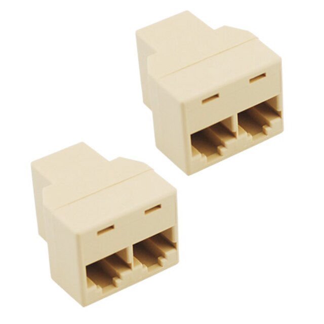  mufă rj45 conector splitter cat5 cat6 lan adaptor splitter ethernet (2-pack)