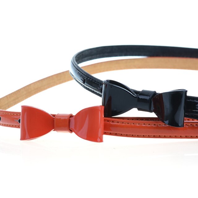  Women's Basic Candy COLor Bow Belt(Fit Waist:81-91CM)