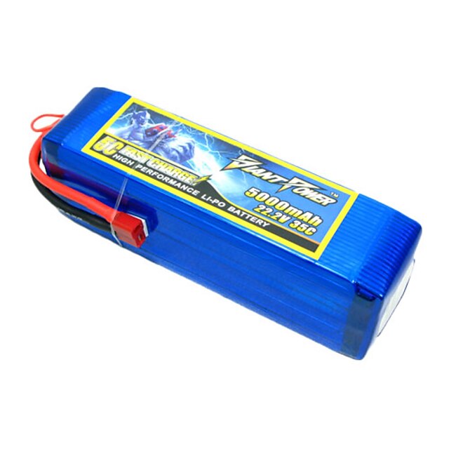  5000mAh 22.2V/6S 35C Lipo batteri til RC model