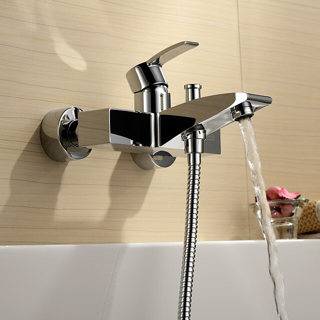  Lightinthrbox  Sprinkle® Tub Faucets - Contemporary Chrome Centerset Wall Mount Two Holes