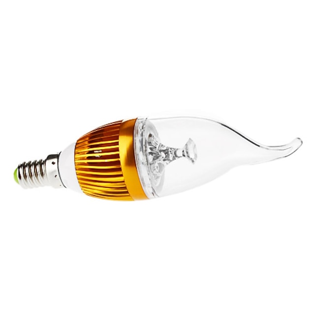  3000lm E14 LED-stearinlyspærer CA35 3 LED Perler Højeffekts-LED Dæmpbar Dekorativ Varm hvid 110-130V 220-240V