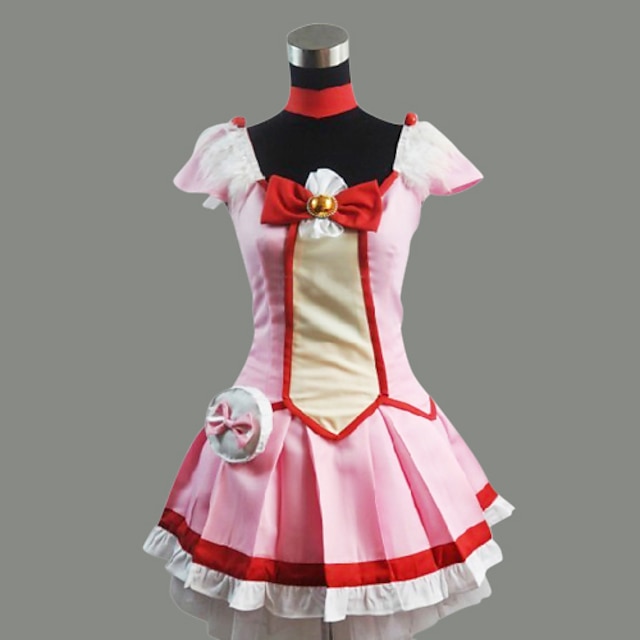  Inspiriert von PrettyCure Cure Happy Anime Cosplay Kostüme Cosplay Kostüme / Kleider Patchwork Kurzarm Top / Rock / Kragen Für Damen