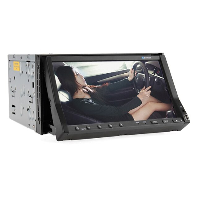  7-inch 2 Din TFT Screen In-Dash Car DVD Player With iPod-Input,Bluetooth,Navigation-Ready GPS,RDS,TV