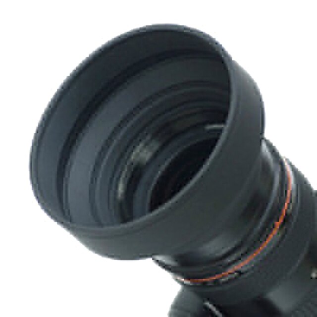  52 mm objektivdeksel i gummi til vidvinkel, standard, telelinse
