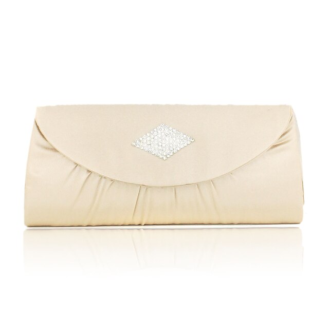  Sjarmerende Satin med Crystal Evening Handbag / Clutcher (Flere farger)