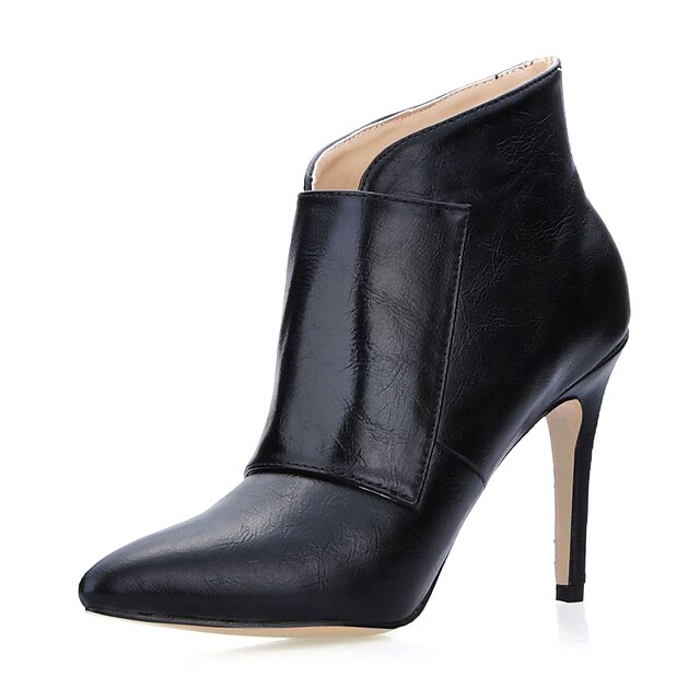  Gorgeous Leatherette Stiletto Heel Ankle Boots With Buckle Party / Evening Shoes