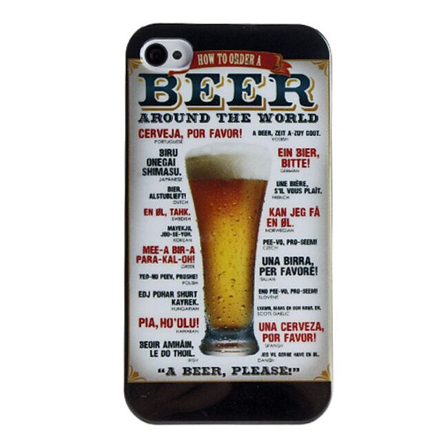  Bier Stil Protective zurück Fall für iPhone 4/4S