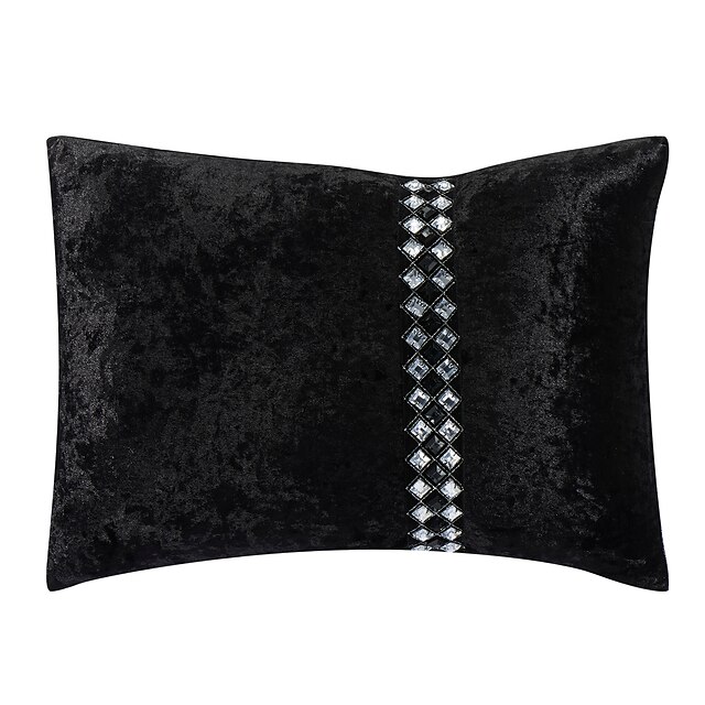  Moderno Nero Bling cuscino di velluto copertina decorativa