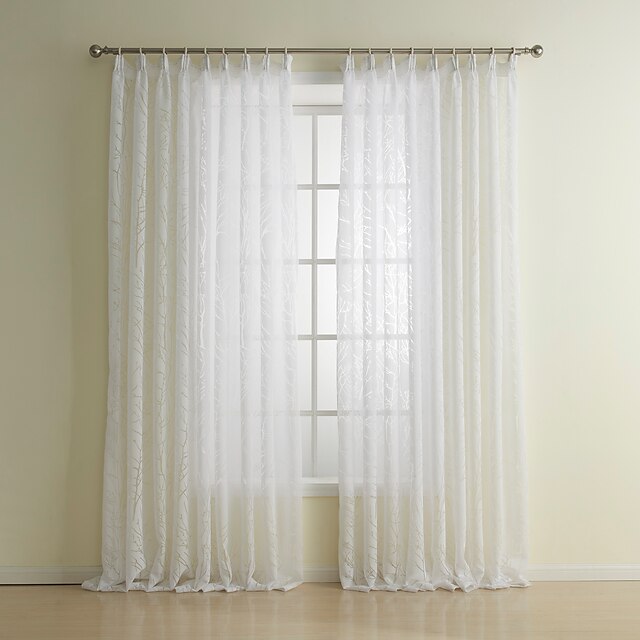  Fatto su misura Normale Sheer Curtains Shades Due pannelli 2*(W107cm×L213cm) / Salotto