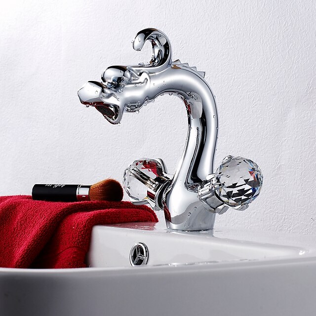  Bathroom Sink Faucet Contemporary Chrome Brass Centerset