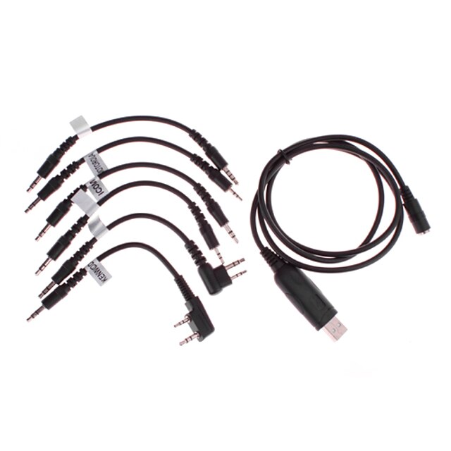  6 in 1 USB Programming Cable for Handheld Two Way Radios