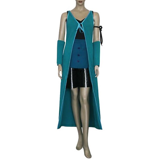  مستوحاة من Final Fantasy Rinoa فيديو لعبة أزياء Cosplay الدعاوى تأثيري بقع بدون كم Vest بلايز الأكمام ازياء