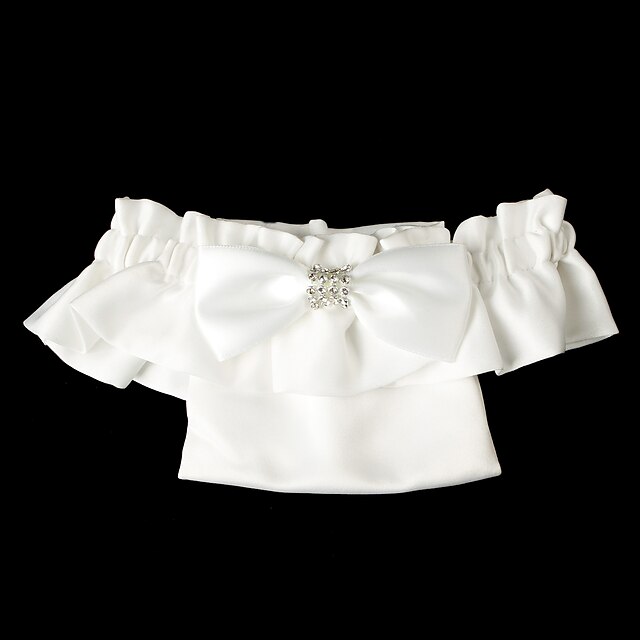  Satinado con liga de la boda bowknot