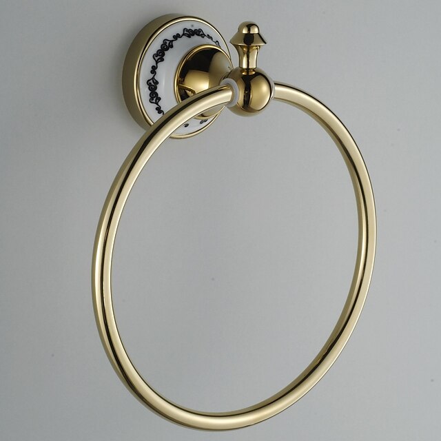  Towel Bar Antique Brass 1 pc - Hotel bath towel ring