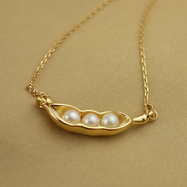  Women's Golden Pea Necklace
