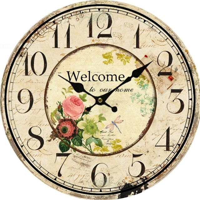  Country Floral Wall Clock