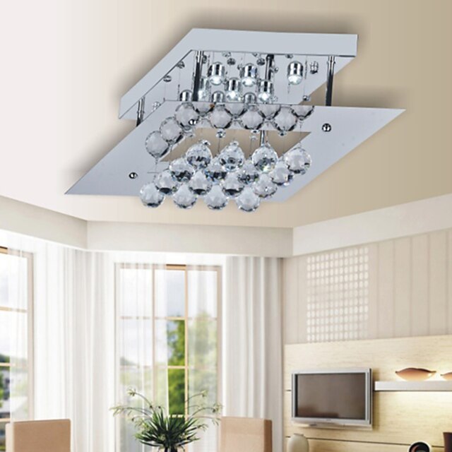  Modern/Contemporary Crystal LED Flush Mount Downlight For Living Room Bedroom Kitchen Study Room/Office 110-120V 220-240V Bulb Included