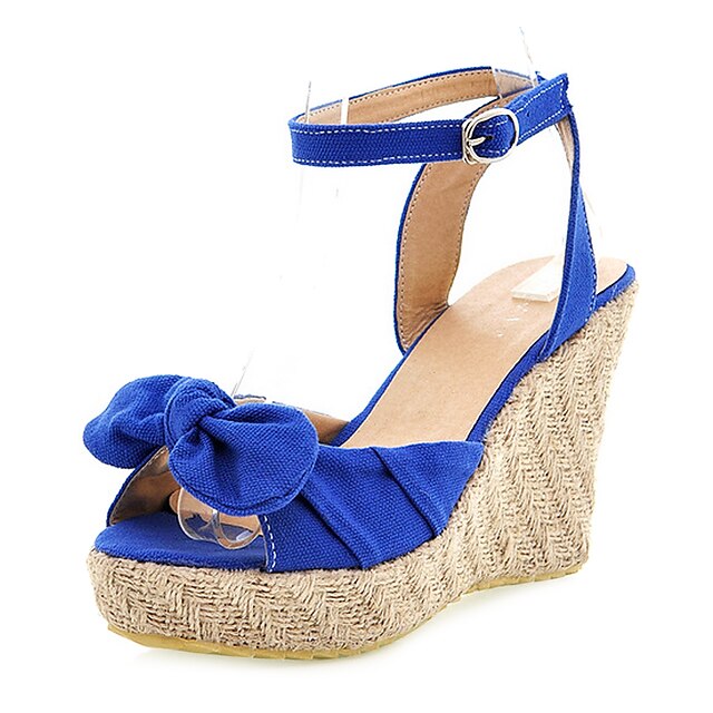 Cloth Wedge Heel Sandals With Buckle Party / Evening Shoes (More Colors)