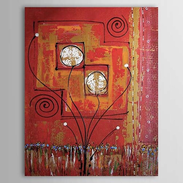  Hang-malované olejomalba Ručně malované - Abstraktní Současný styl Obsahovat vnitřní rám / Reprodukce plátna
