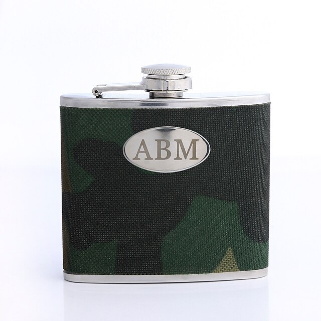  Personalized Gift Period 5oz PU Leather Capital Letters Flask