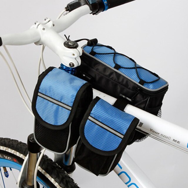  תיקים למסגרת האופניים תיק קטל מובנה עמיד לאבק רצועות מחזירי אור תיק אופניים בד PVC תיק אופניים תיק אופניים רכיבה על אופניים / אופנייים