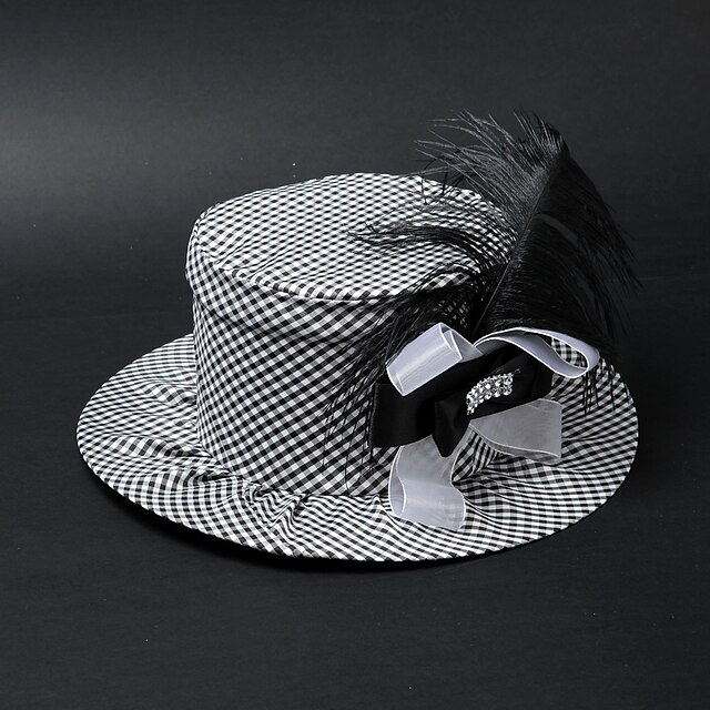 Fashion Fabric / Alloy Mit Feather Partying / Flitterwochen Hat