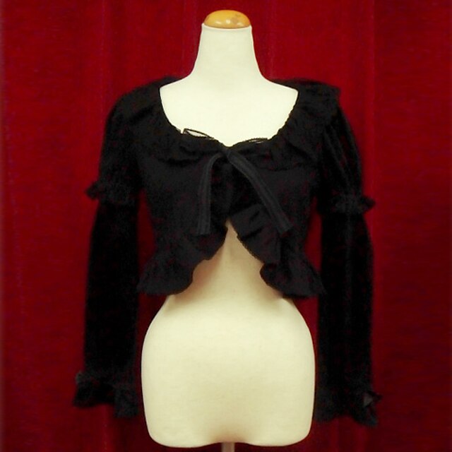  dlouhý rukáv bavlna gothic lolita úplet kabát