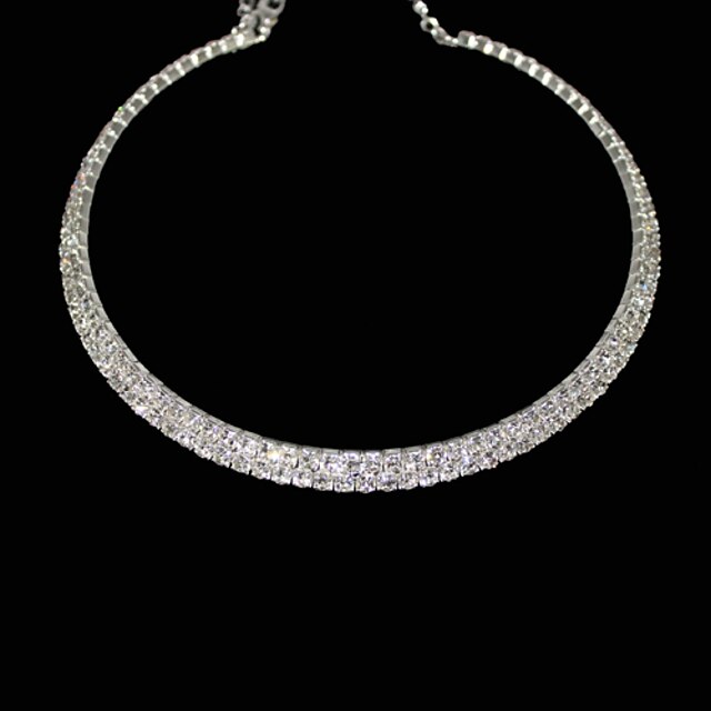  Damen Kristall Halsketten Tenniskette damas Krystall Strass Aleación Modische Halsketten Schmuck Für Party