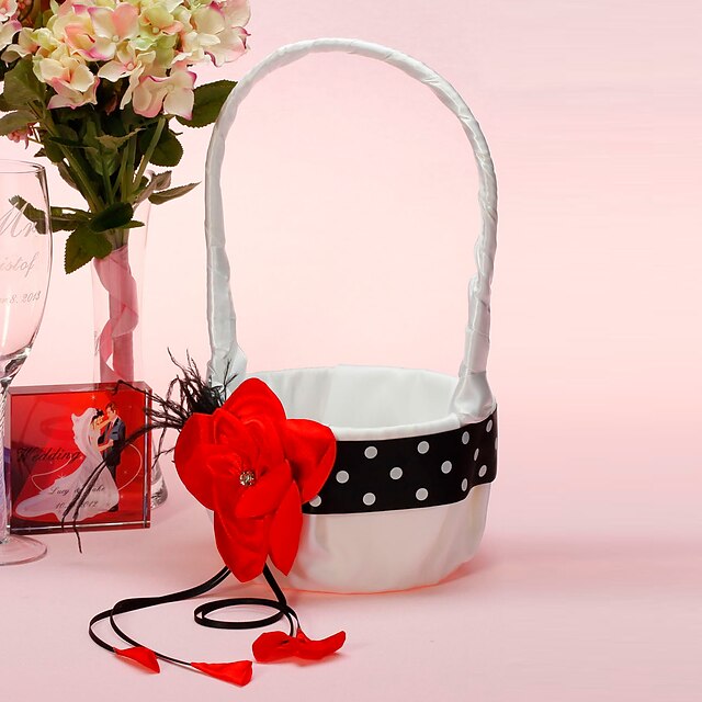  Flower Basket Nizza con Fiore Rosso