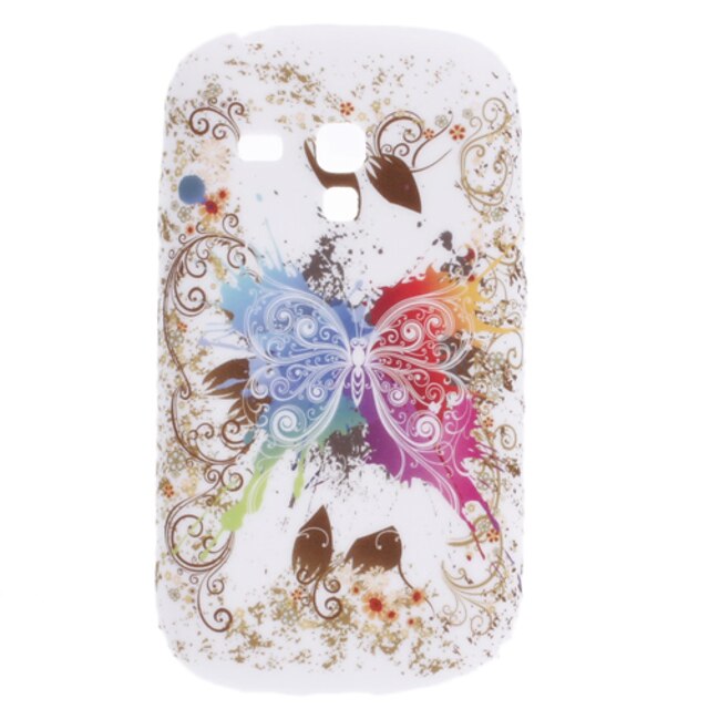  Butterfly Mønster Blød Taske til Samsung Galaxy S3 Mini I8910