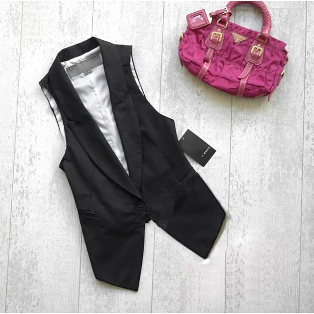  Women's Lapel Slim Waistcoat