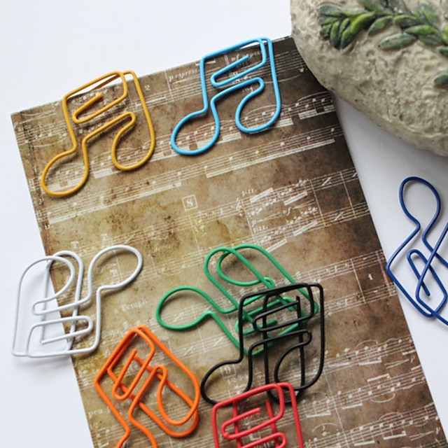  estilo semiquaver colorido clips (color al azar, 10-pack)