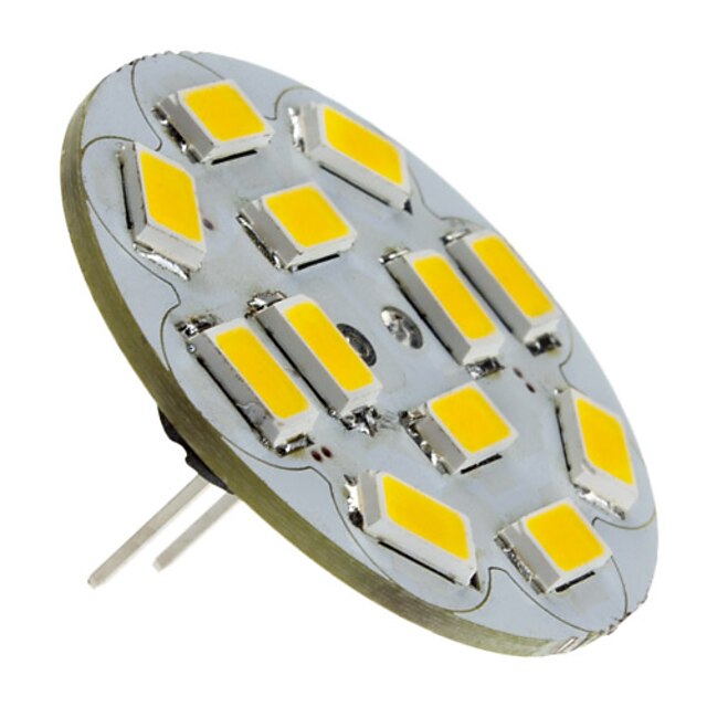  1.5 W Lâmpadas de Foco de LED 130-150 lm G4 12 Contas LED SMD 5730 Branco Quente 12 V / #