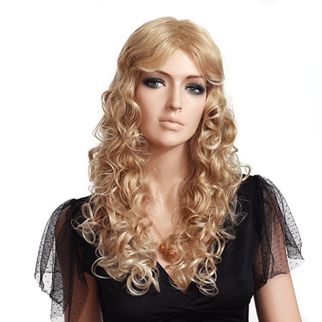  Capless High Quality Synthetic Long Wavy Blonde Wig