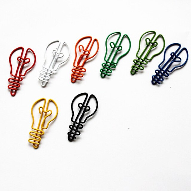 lamppu tyyli värikäs paperiliittimet (random väri, 10-pack)