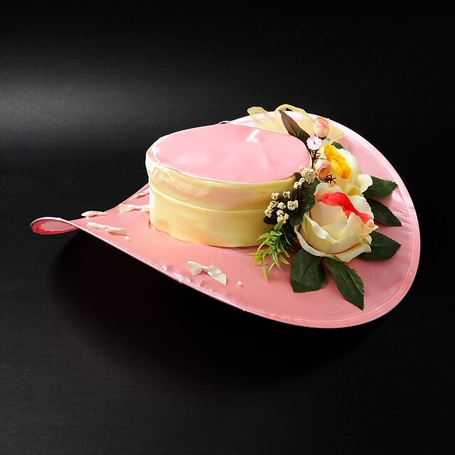  Chic Satin / Lace / legering med Flower Wedding / feste / Bryllupsrejse Hat