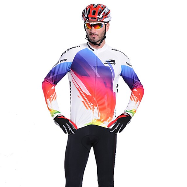  Mysenlan Herrn Langarm Fahhrad Trikot / Radtrikot Oberteile warm halten Atmungsaktiv Rasche Trocknung Sport Polyester Bekleidung