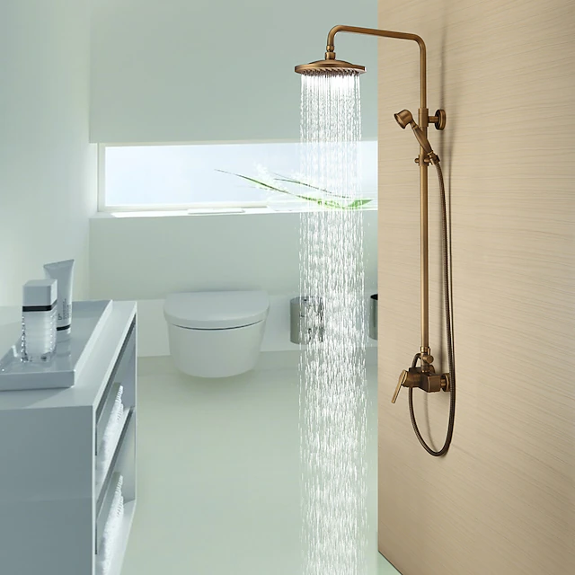 Moderne RVS Badkamer Douchemixer Kraan Enkele Hendel Koud en Warm Water Tap Moderne RVS Badkamer Douchemixer Kraan Enkele Hendel Koud en Warm Water Tap