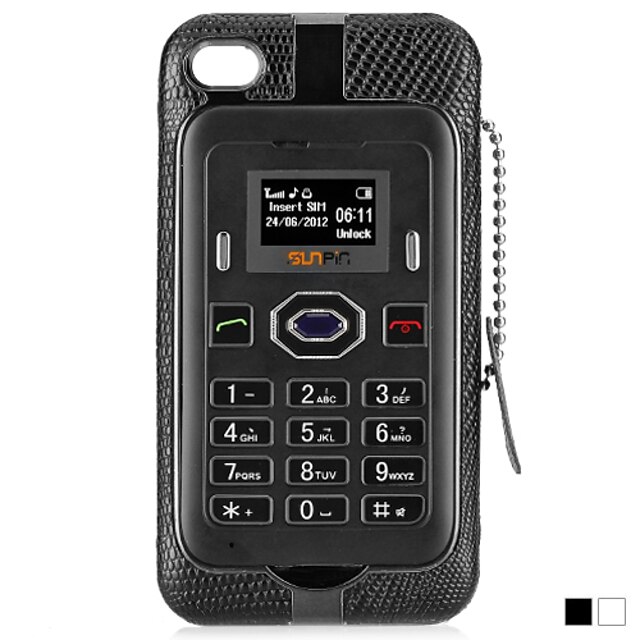  iPhone4/4s用カバー付きのダブル周波数ミニ携帯電話