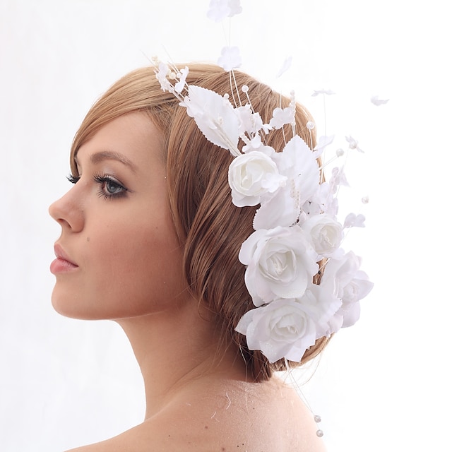  Kaunis Silk Screen With jäljitelmät Wedding Bride Hat