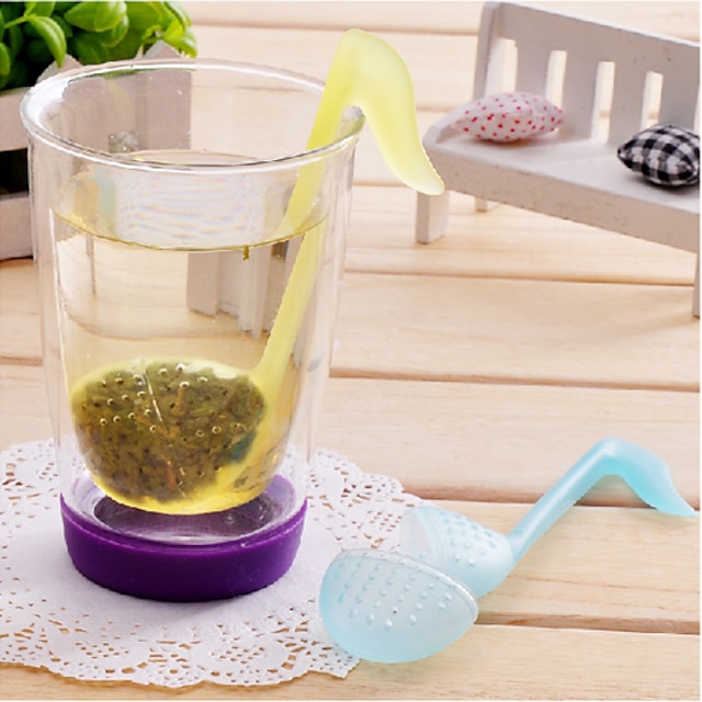  Phonetic Symbol Shaped Tea Leaves Strainer Filter (Random Color)