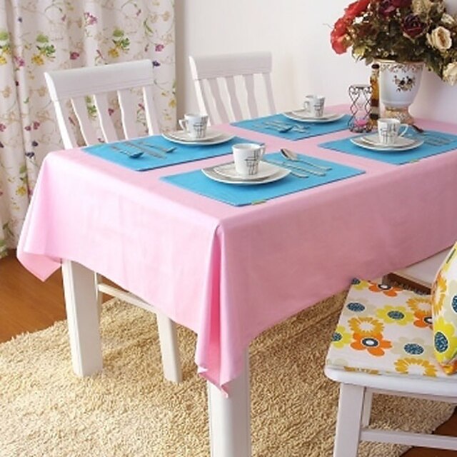  100% Cotton Square Table Cloth Solid Colored Eco-friendly Table Decorations