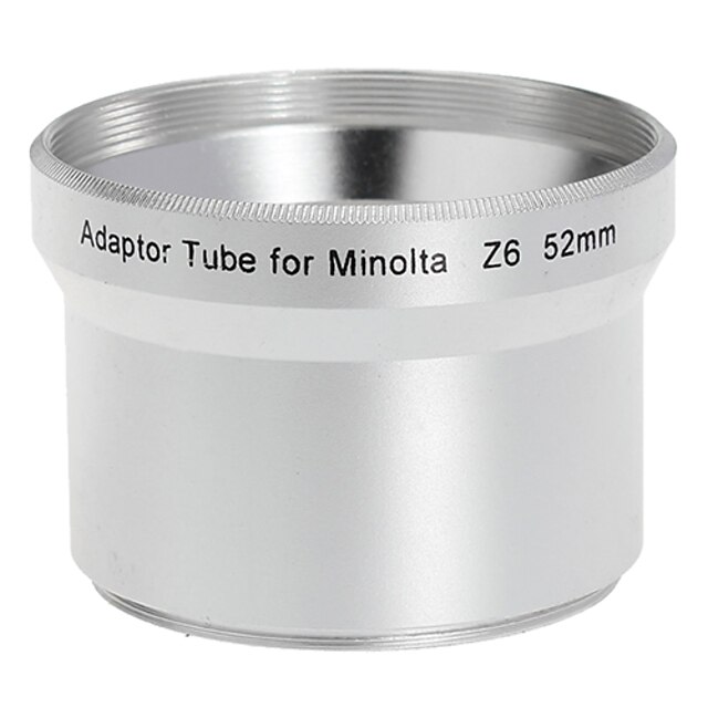  Lens 52 milímetros e tubo adaptador de filtro para Minolta Prata Z6/Z5/Z3 52 milímetros